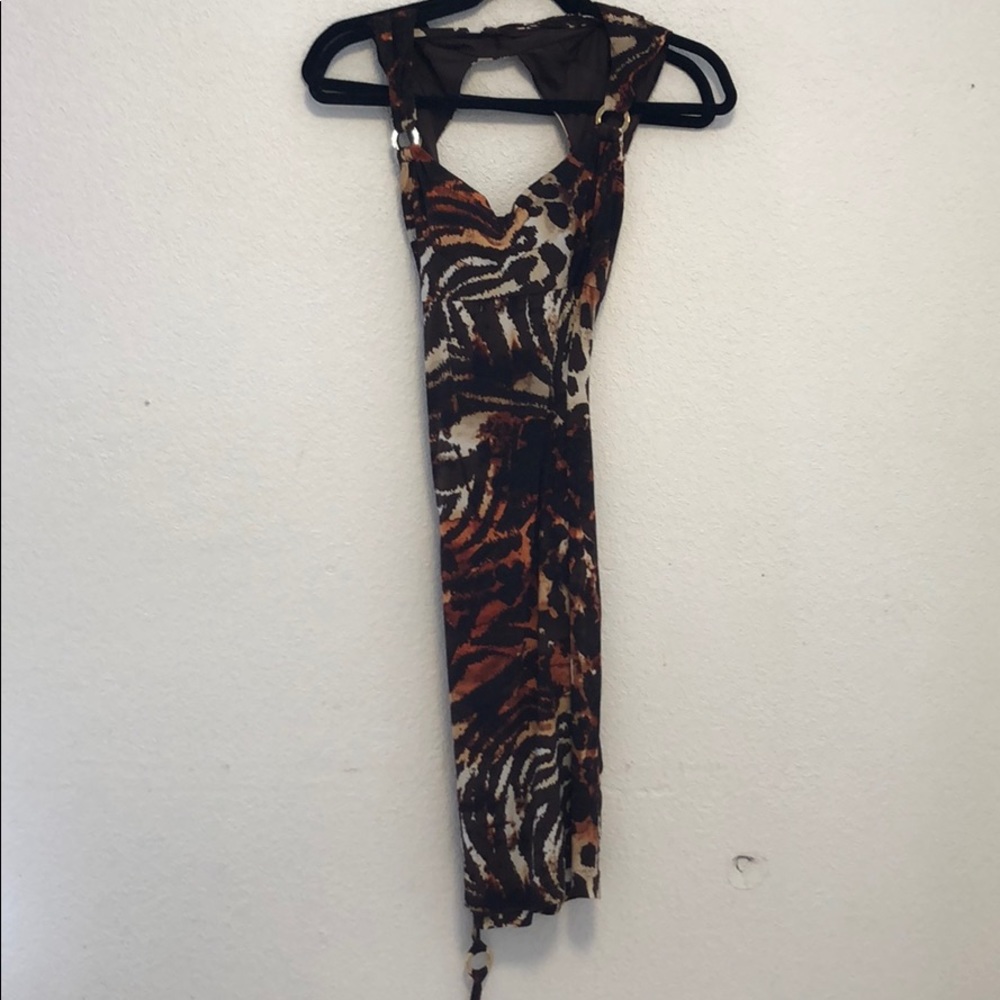 Animal print cache dress